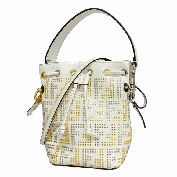 Fendi Montresor Mini Handbag in White Leather for Women - Picture 1 of 10